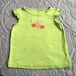 Gymboree cap sleeve green top Size 4